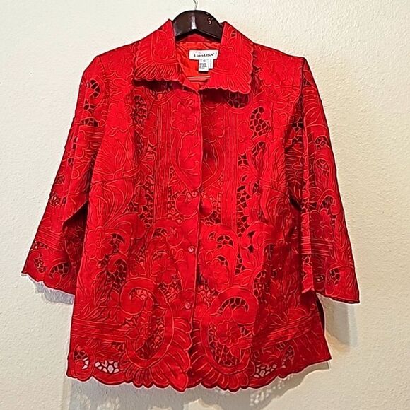 Lino usa eyelet jacket xl - Picture 1 of 10
